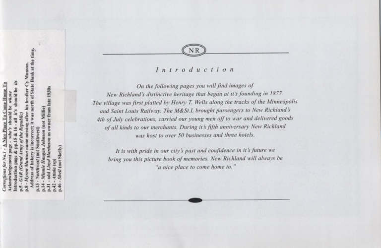 Introduction and Corrections