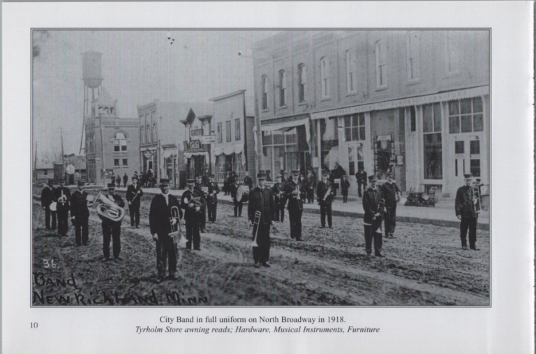 City Band on North Broadway, 1918