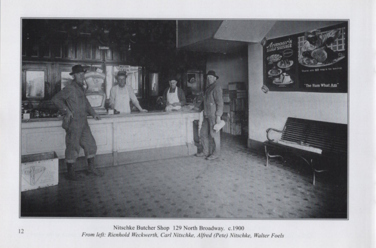Nitschke Butcher Shop, circa 1900