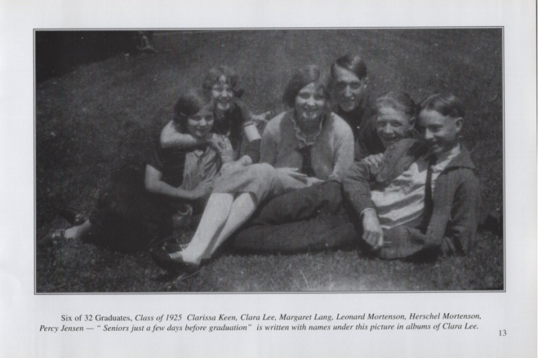 Classmates, Class of 1925, scanned from the New Richland Sportsmanship, Teamwork, and Friends booklet.