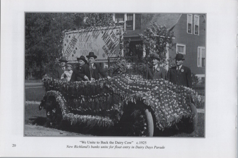 Dairy Days Parade Bank Float, circa 1925
