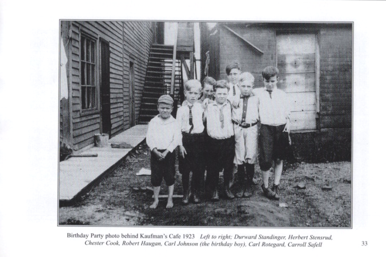 Birthday Party Behind Kaufman's Cafe, 1923