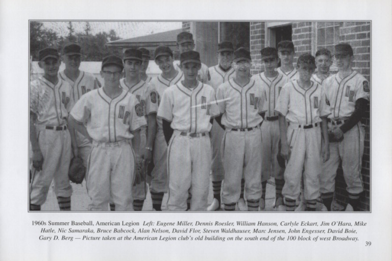 Summer Baseball 1960s, scanned from the New Richland Sportsmanship, Teamwork, and Friends booklet.