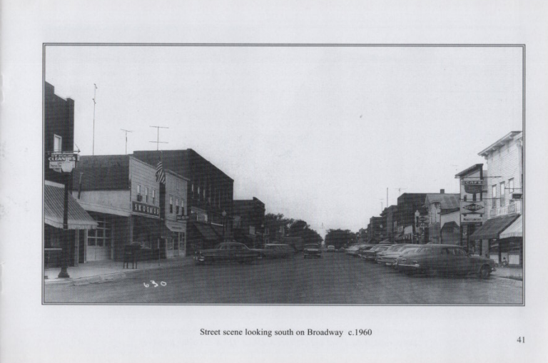 Looking South on Broadway, circa 1960