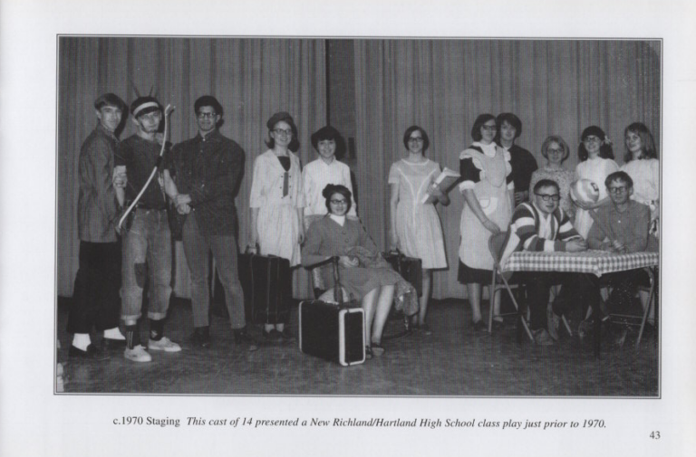 1970 Staging, scanned from the New Richland Sportsmanship, Teamwork, and Friends booklet.