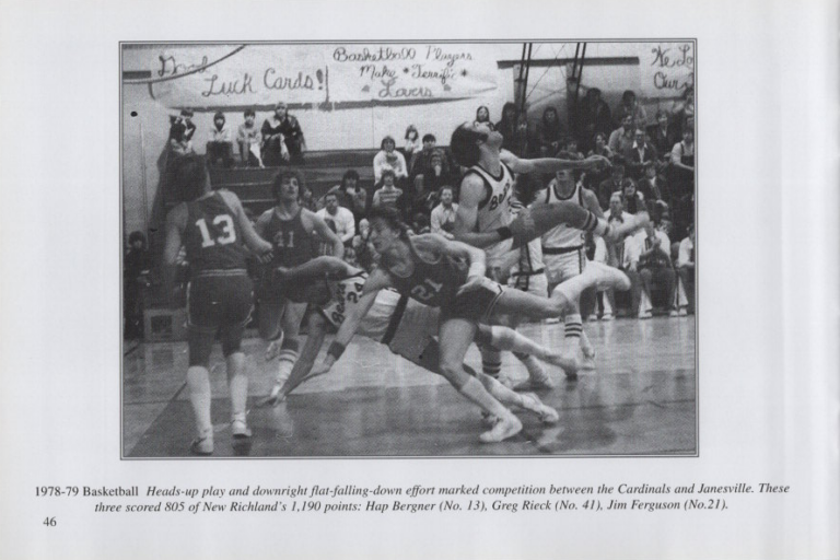 Basketball 1978-79, scanned from the New Richland Sportsmanship, Teamwork, and Friends booklet.
