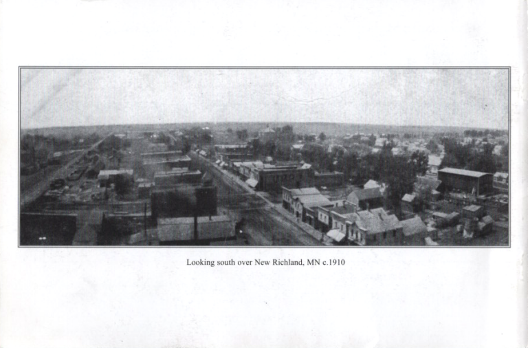 Looking South over New Richland, circa 1910
