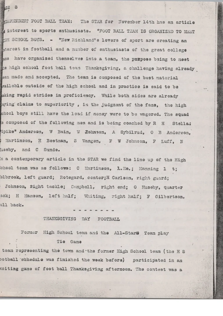 Scanned historical newspaper compilation, 1907 NR Star, page 8