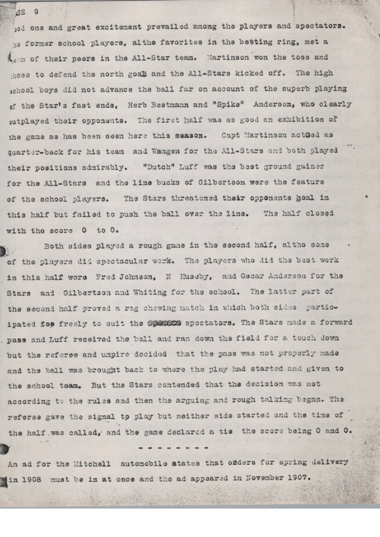 Scanned historical newspaper compilation, 1907 NR Star, page 9